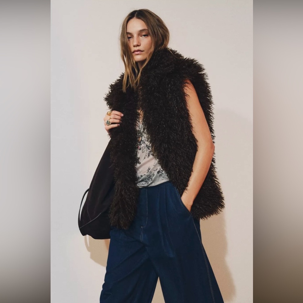 Zara Black Teddy Jacket for Women